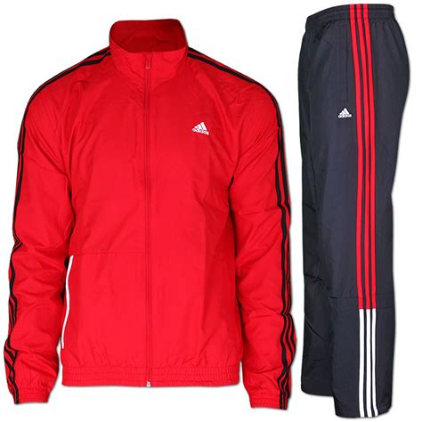 adidas jogginganzug schwarz rot|Rote adidas Trainingsanzüge & Jogginganzüge online .